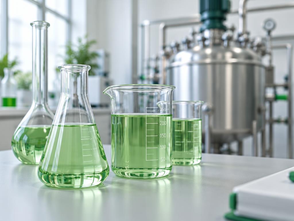 Glassware with green cleaning formulation samples